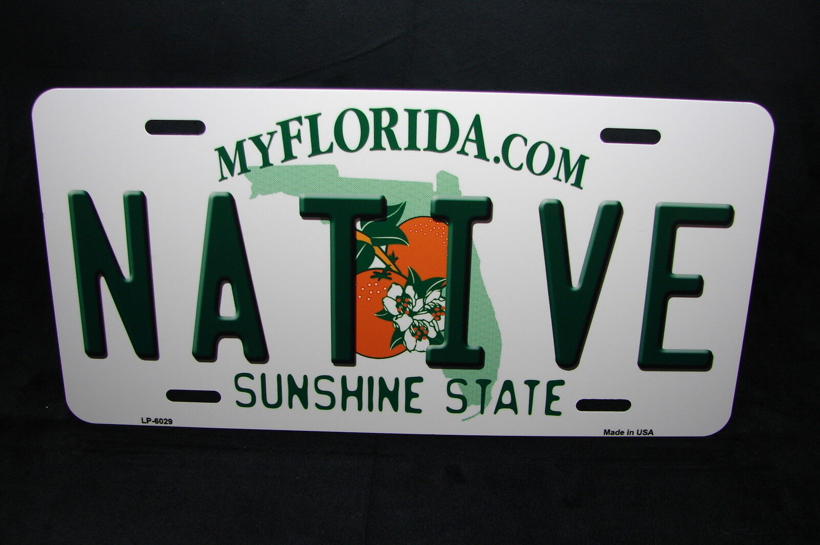 FLORIDA NATIVE METAL LICENSE PLATE TAG FOR CARS FLORIDA STATE