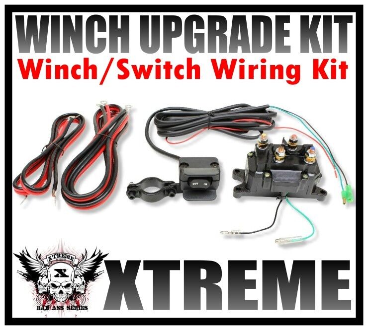 WINCH UPGRADE KIT 12V ATV WINCH CONTACTOR AND WINCH SWITCH  MINI-THUMBSWITCH