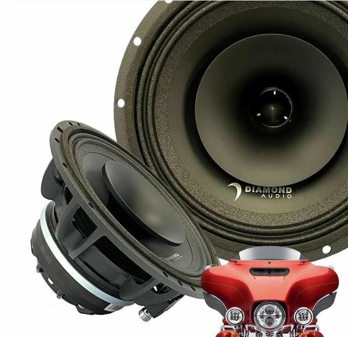 DIAMOND AUDIO MP654 6.5” PRO Full-Range Co-Ax Horn Speaker for Motorcycle Audio