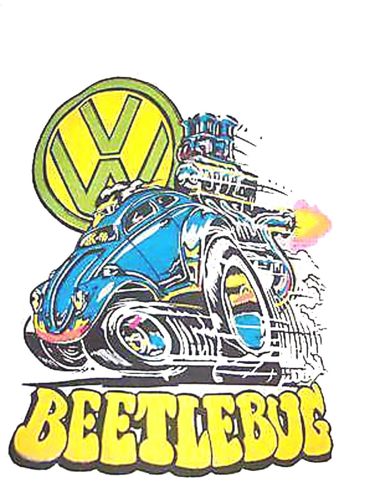 VW Beetle Bug T-shirt  vintage 70\'s Classic  NOS   0092  S.M.L or XL