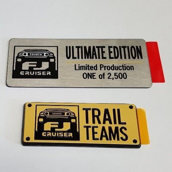 Toyota FJ Cruiser Trail Teams Ultimate Edition Emblems Badge Set - OEM NEW