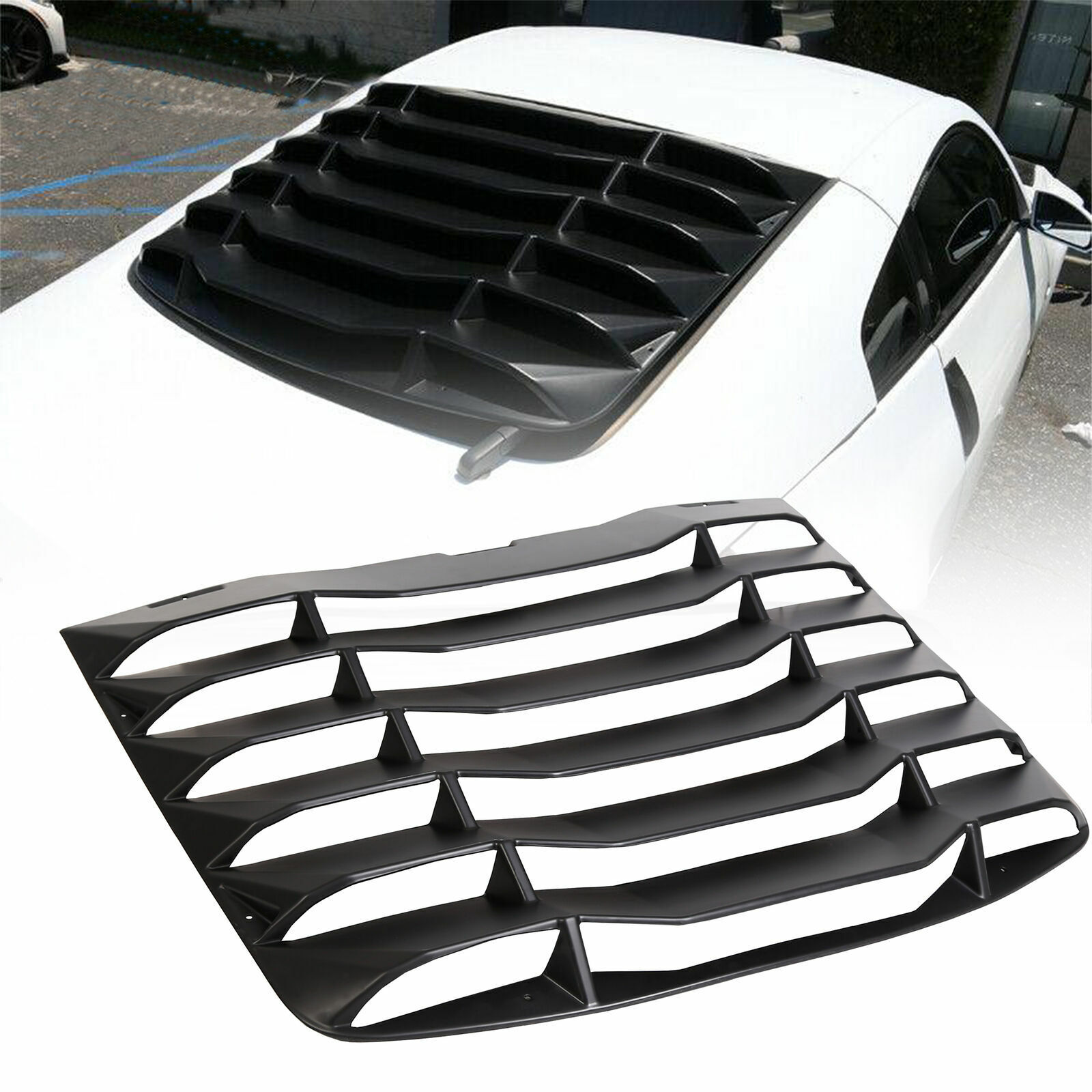 Fits 03-08 Nissan 350Z Matte Black Rear Windshield Louvers Cover ABS