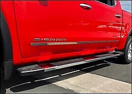 Chrome Body Side Molding for 2019-2024 Silverado Sierra Double Cab 1 1/4\