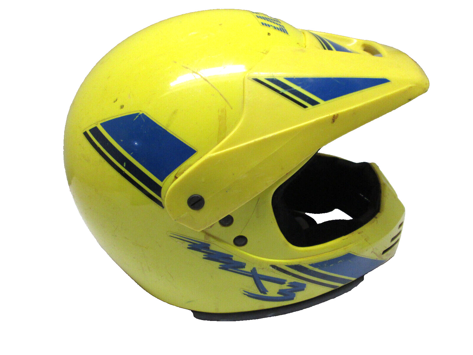Vintage Lazer MX3 Motocross Helmet Motorcycle Dirt Bike 1989 CROSS BMX yellow L