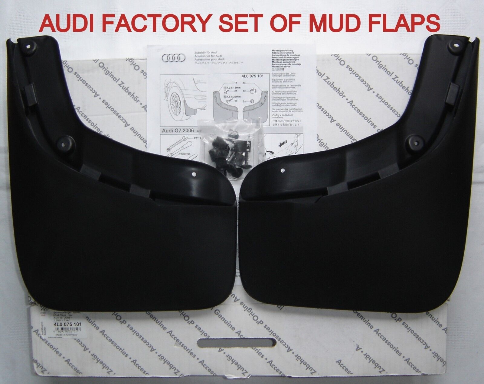 Audi Q7  Factory OEM Mud Flap Splash Guard Rear 4L0 075 101