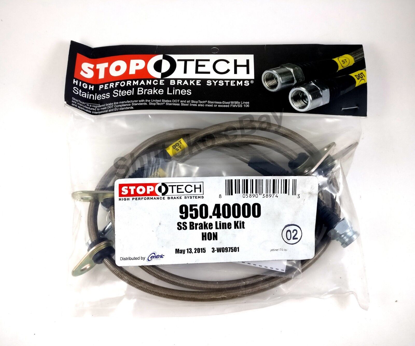 STOPTECH SS BRAIDED FRONT BRAKE LINES FOR 95-97 HONDA CIVIC DEL SOL VTEC