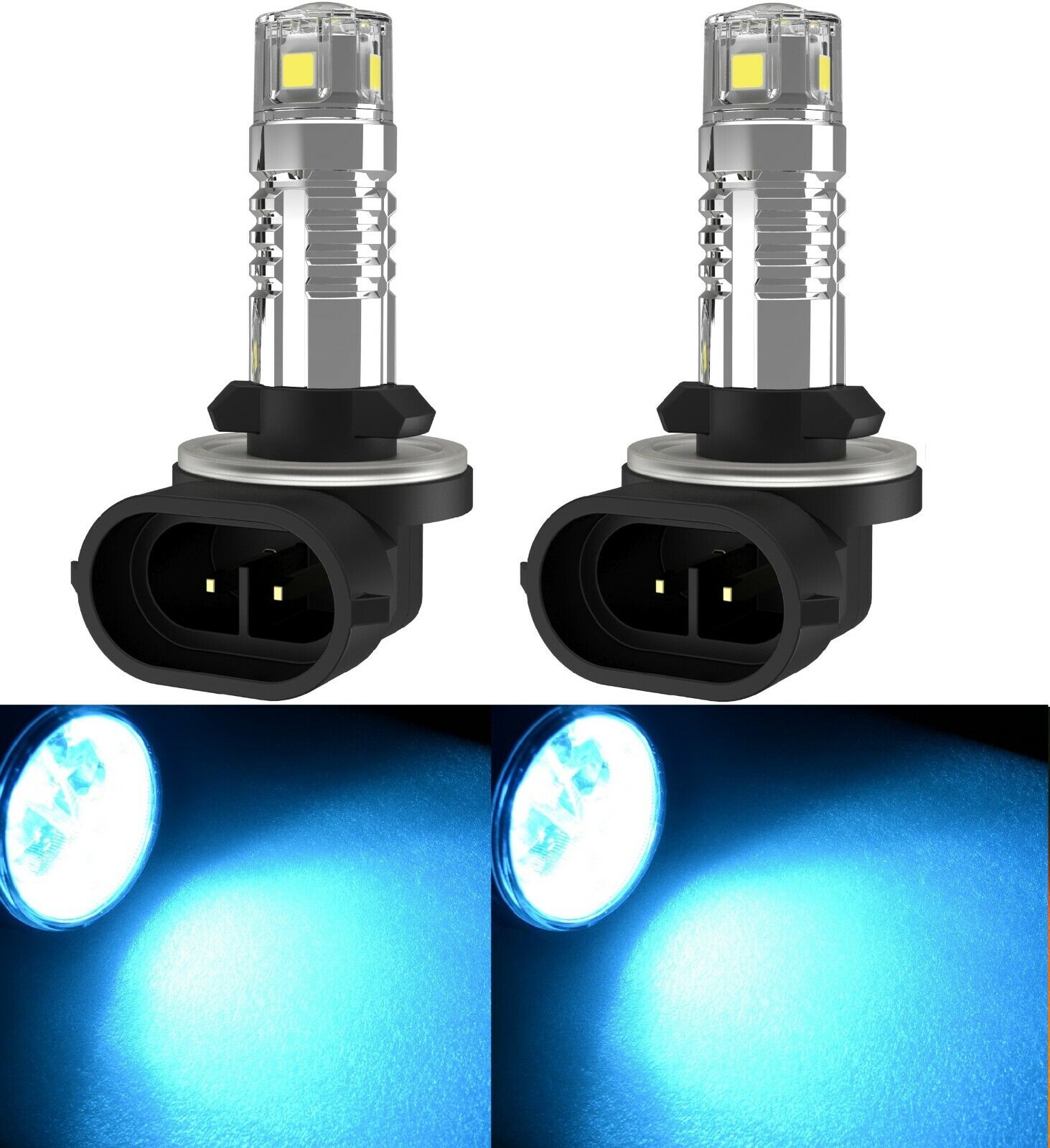 LED 20W 889 H27 Icy Blue 8000K Two Bulbs Light Front Turn Signal Backup Reverse