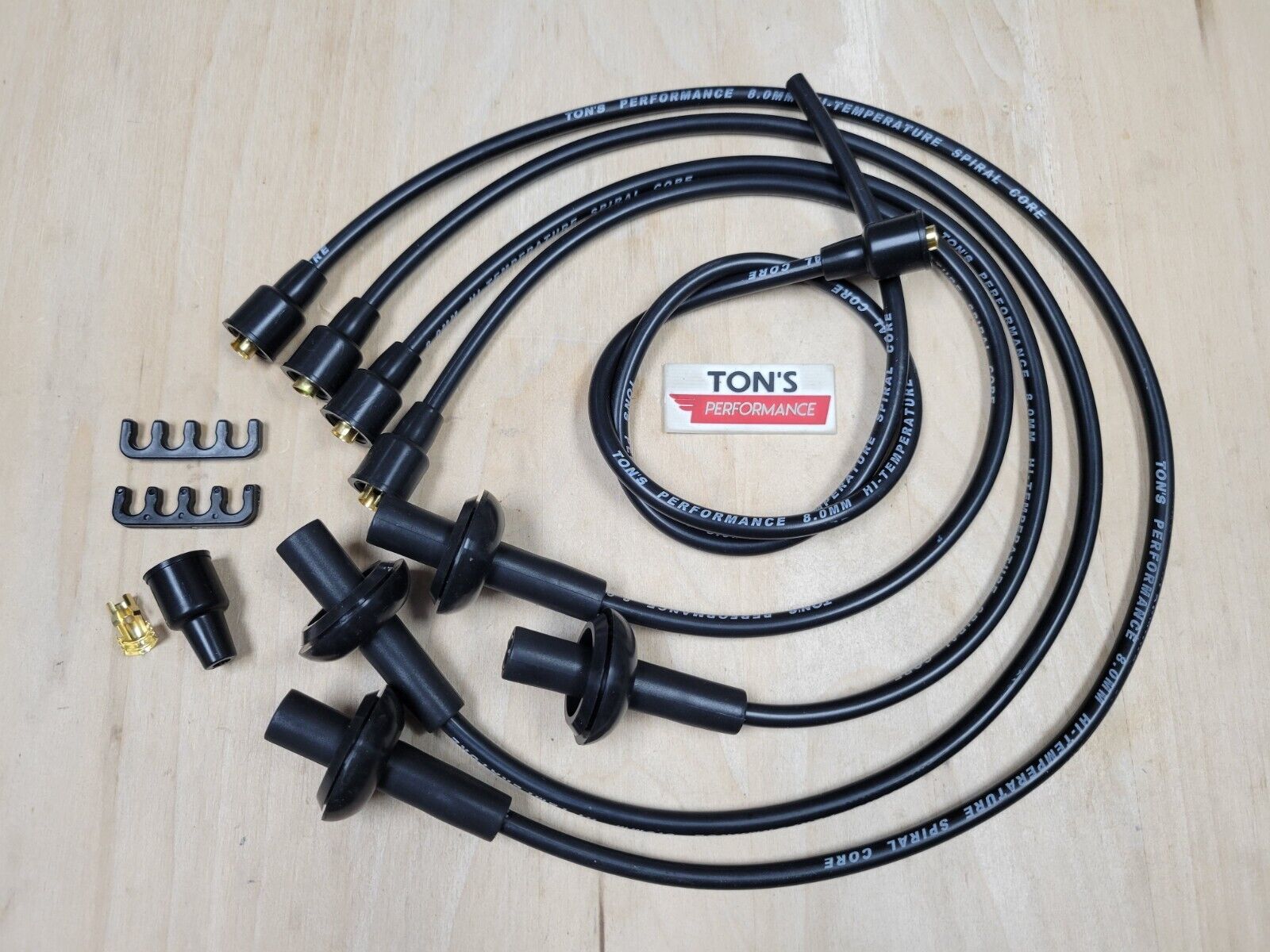 Ton's 8mm Silicone Spark Plug Ignition Wire Kit for Aircooled VW Bug Spiral Core