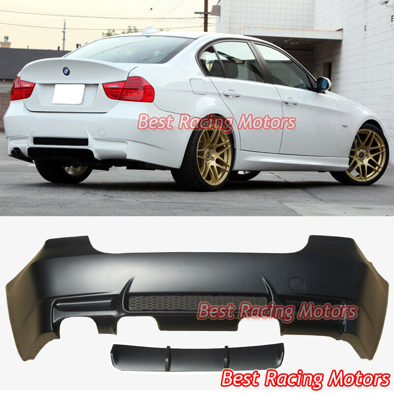 For 2006-2011 BMW E90 4dr 3-Series M3 Style Rear Bumper Cover (Single Exhaust)