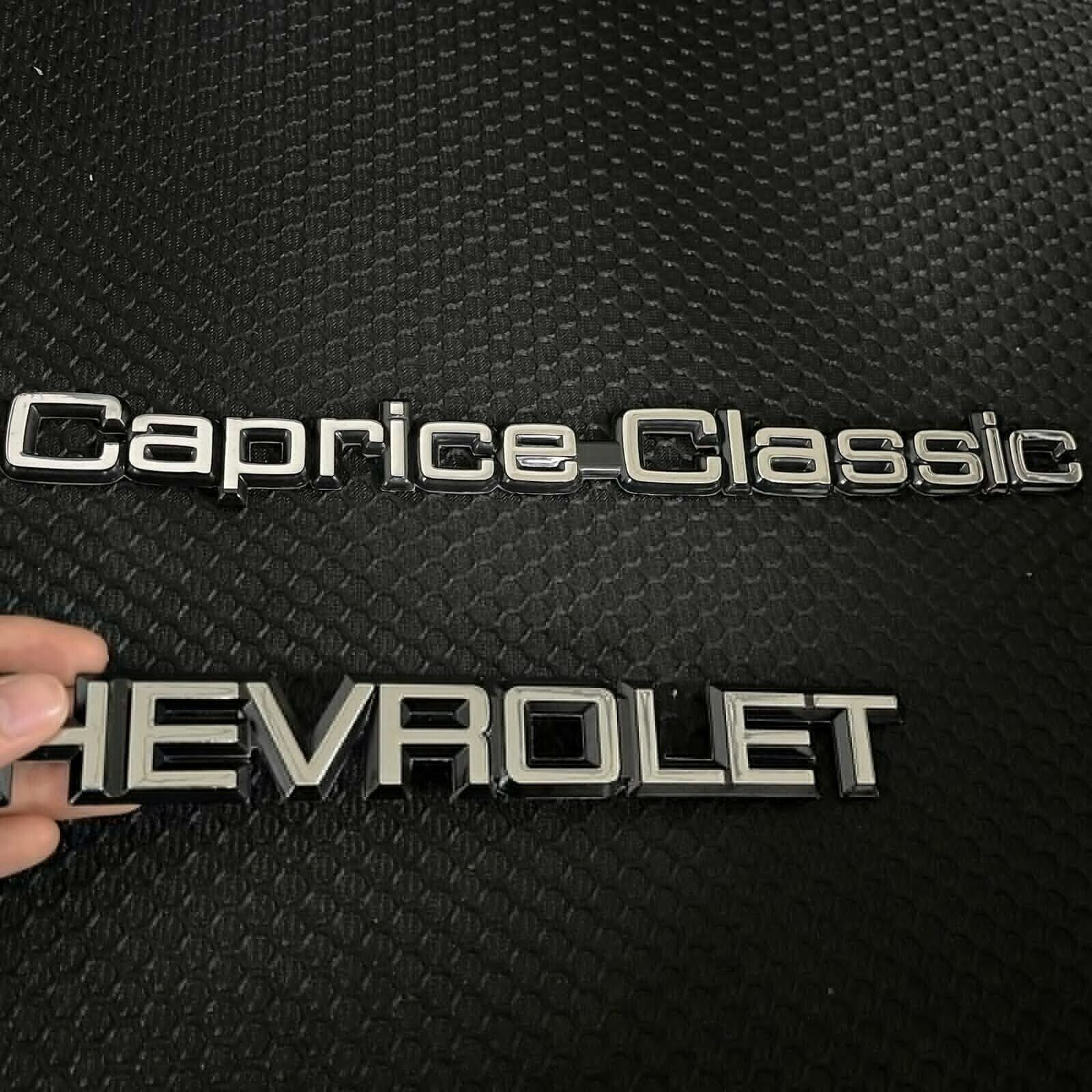 2PCS 3D Letter Word for 80-1990 Caprice Classic Car Rear Trunk Name Plate Badge