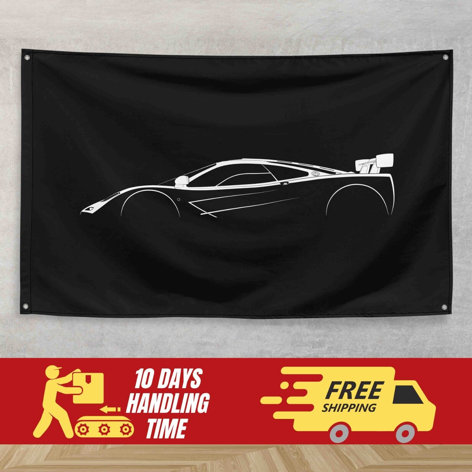 For McLaren F1 LM 1996 Fans 3x5 ft Flag Banner Gift Birthday