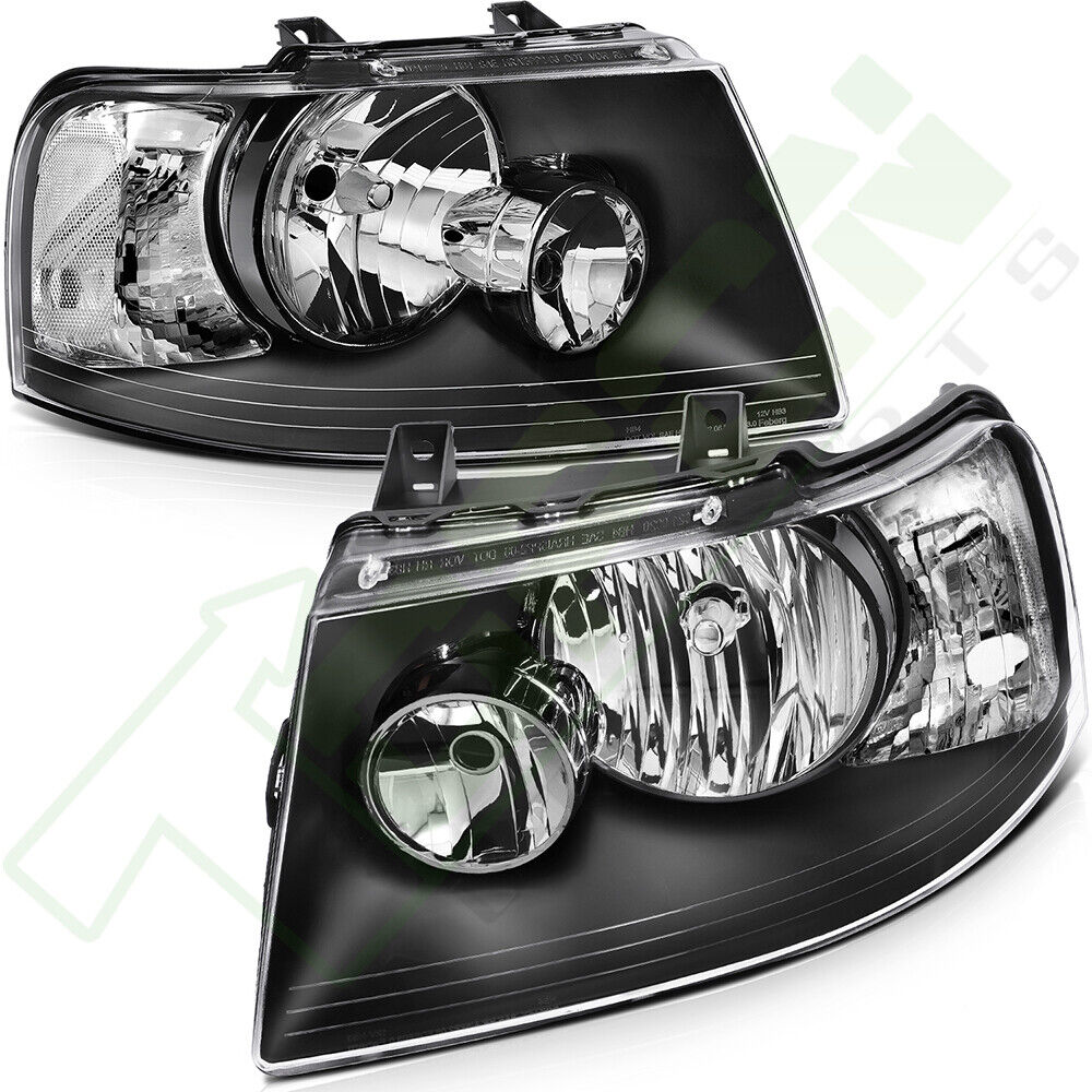 Fits 2003-2006 Ford Expedition Sport Utility Headlights Assembly Headlamps Pair