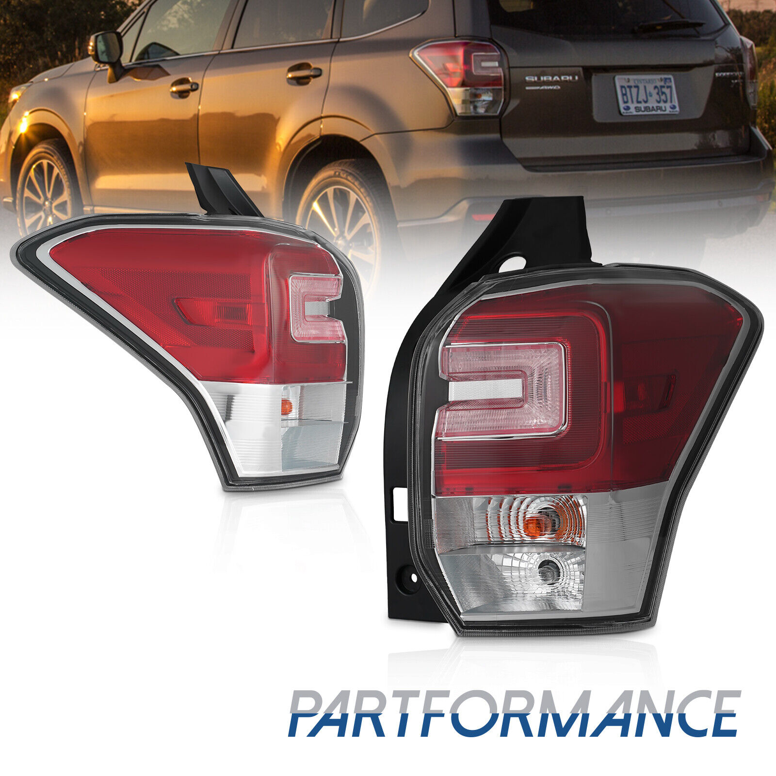 For 2017-2018 Subaru Forester 2.5i 2.0XT Tail Light Assembly Left+Right Halogen