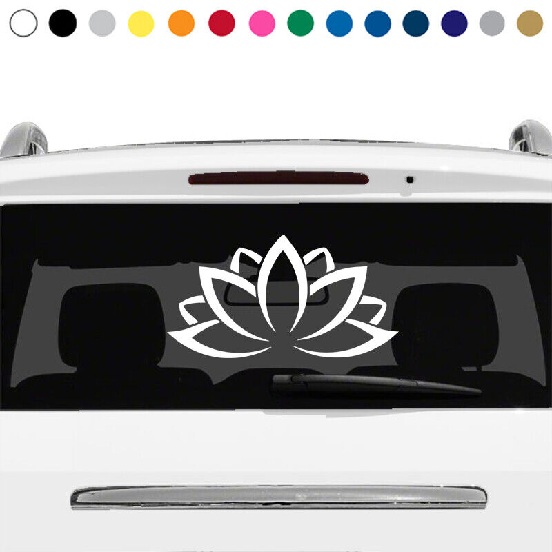 Lotus Yoga Decal Spiritual Flower Symbol Sticker Rear Window Car Truck Suv v3