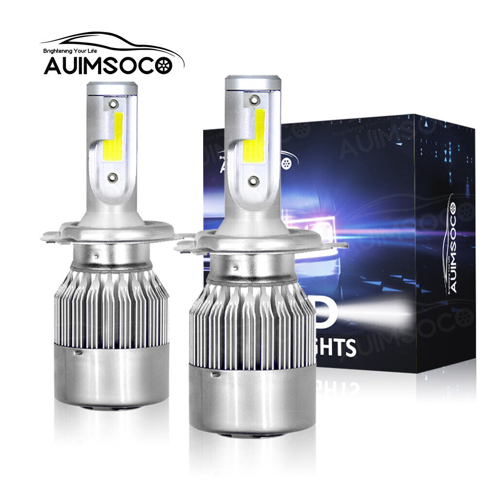 2pcs H4/9003 LED Headlight Bulbs Conversion Kit High Low Beam 6000K White