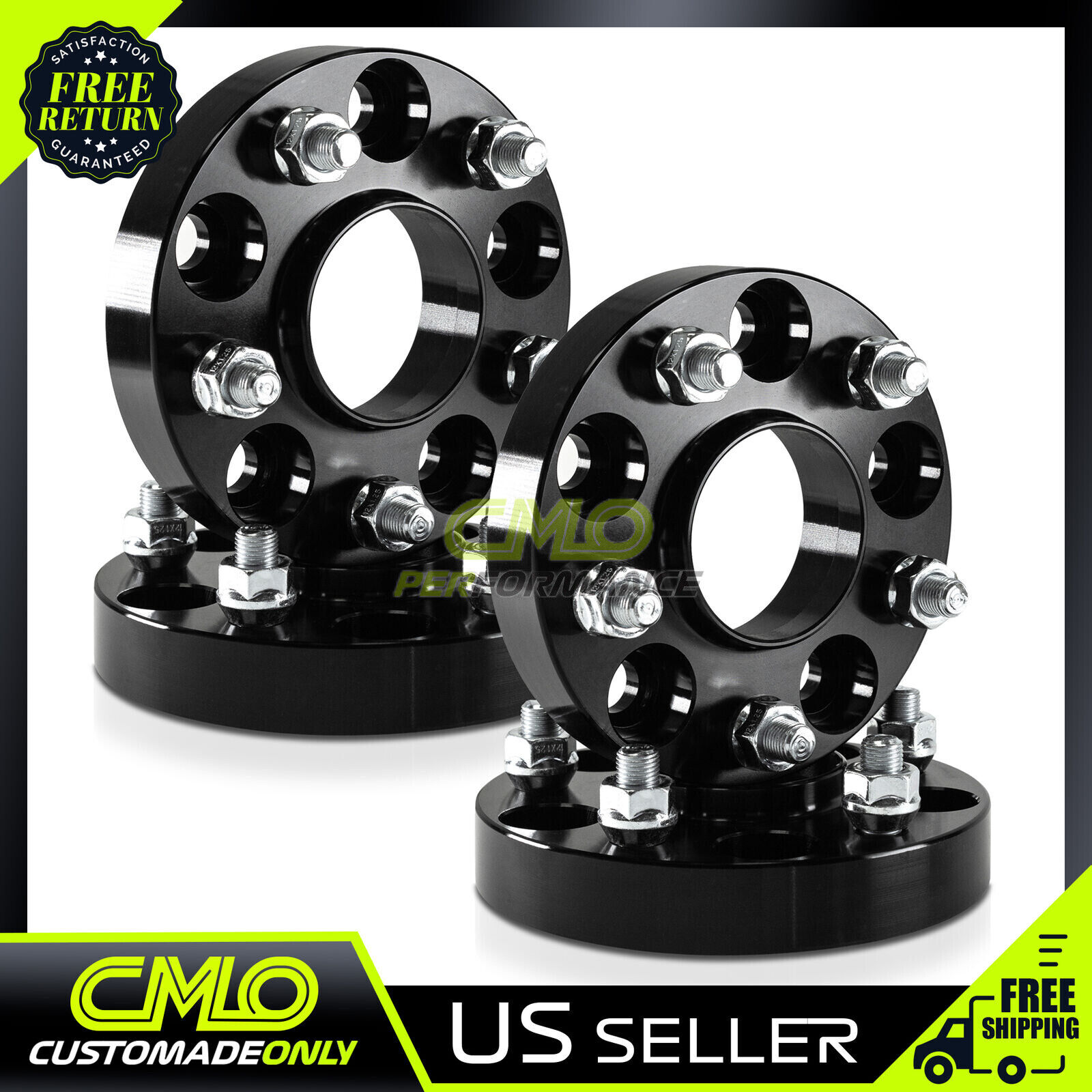 4pc 25mm Black Hubcentric Wheel Spacers 5x120 For RLX TLX Civic Type-R Ridgeline