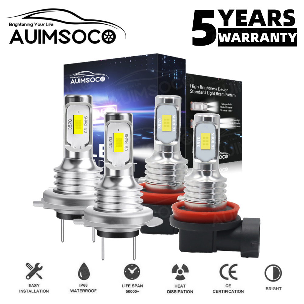 For Volvo XC90 2003-2014 6000K LED Headlight High Low Beam Bulbs H7 H11 Kit