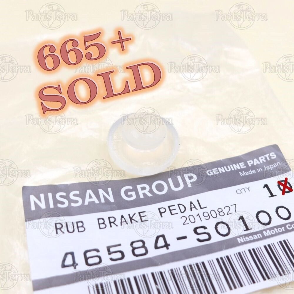 NEW ONE GENUINE NISSAN SWITCH CLEAR RUBBER STOPPER CLUTCH BRAKE PEDAL 46584S0100