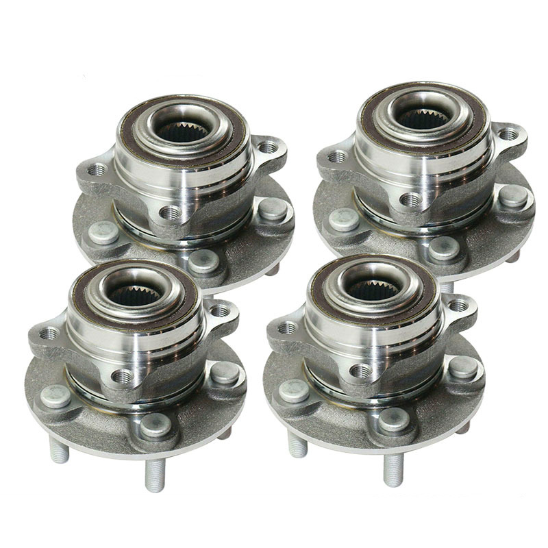 4pack Front Rear Wheel Bearing And Hub For 2013-2017 Ford Fusion Lincoln MKZ B7