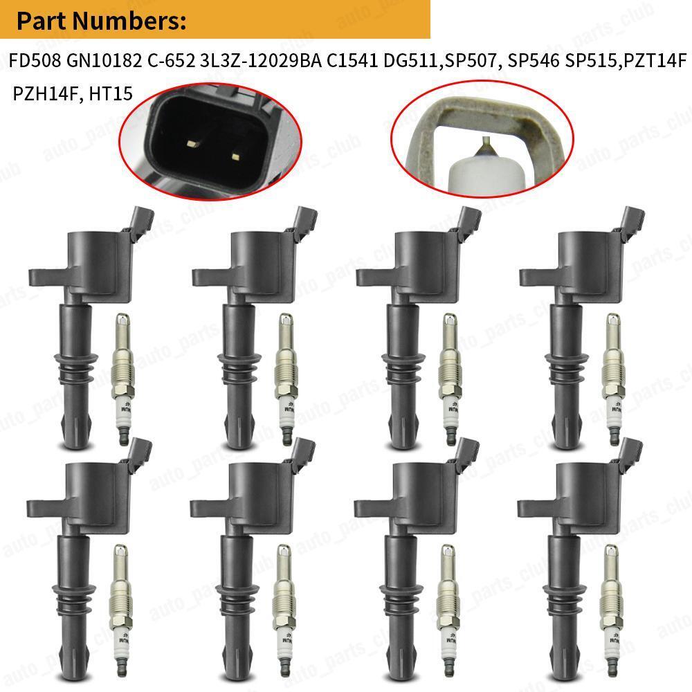8pcs High Performance Ignition Coils and Platinum Spark Plug For Ford F-150 5.4L