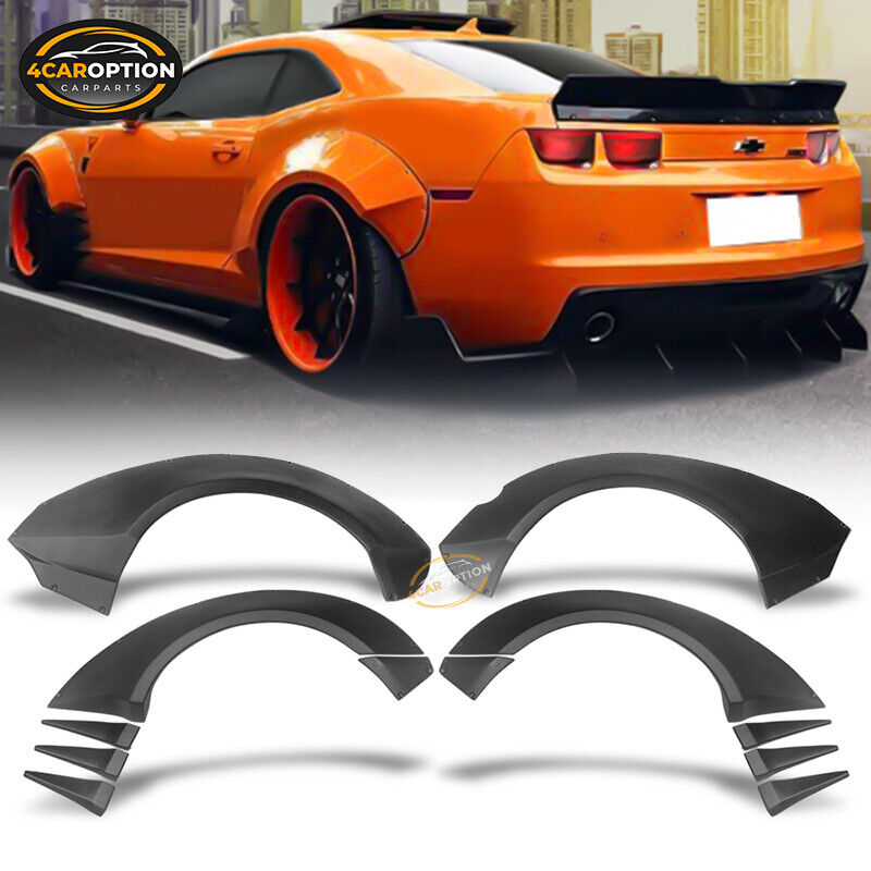 Fits 10-15 Chevy Camaro ZL1 MB Style Fender Flares Front Canards Fin PP