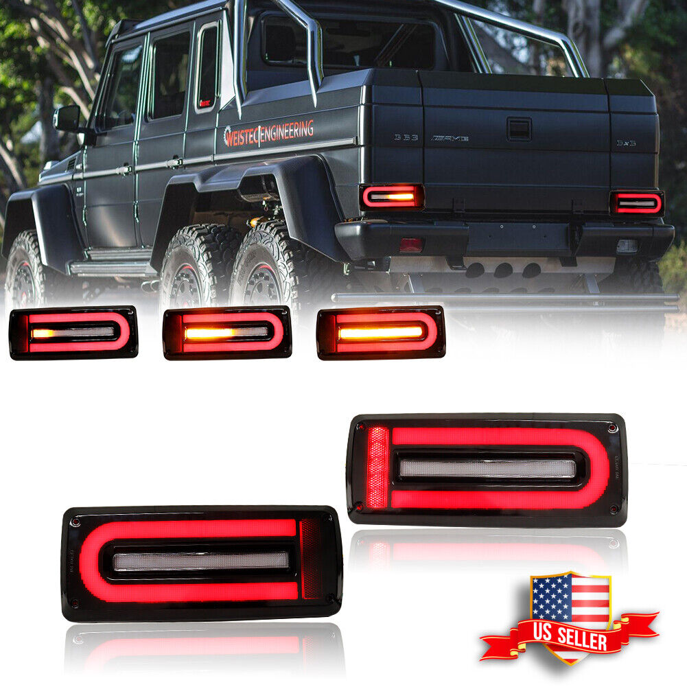 For Mercedes Benz W463 G-Class 99-18 AMG Smoked LED Rear Tail Light Brake Lights
