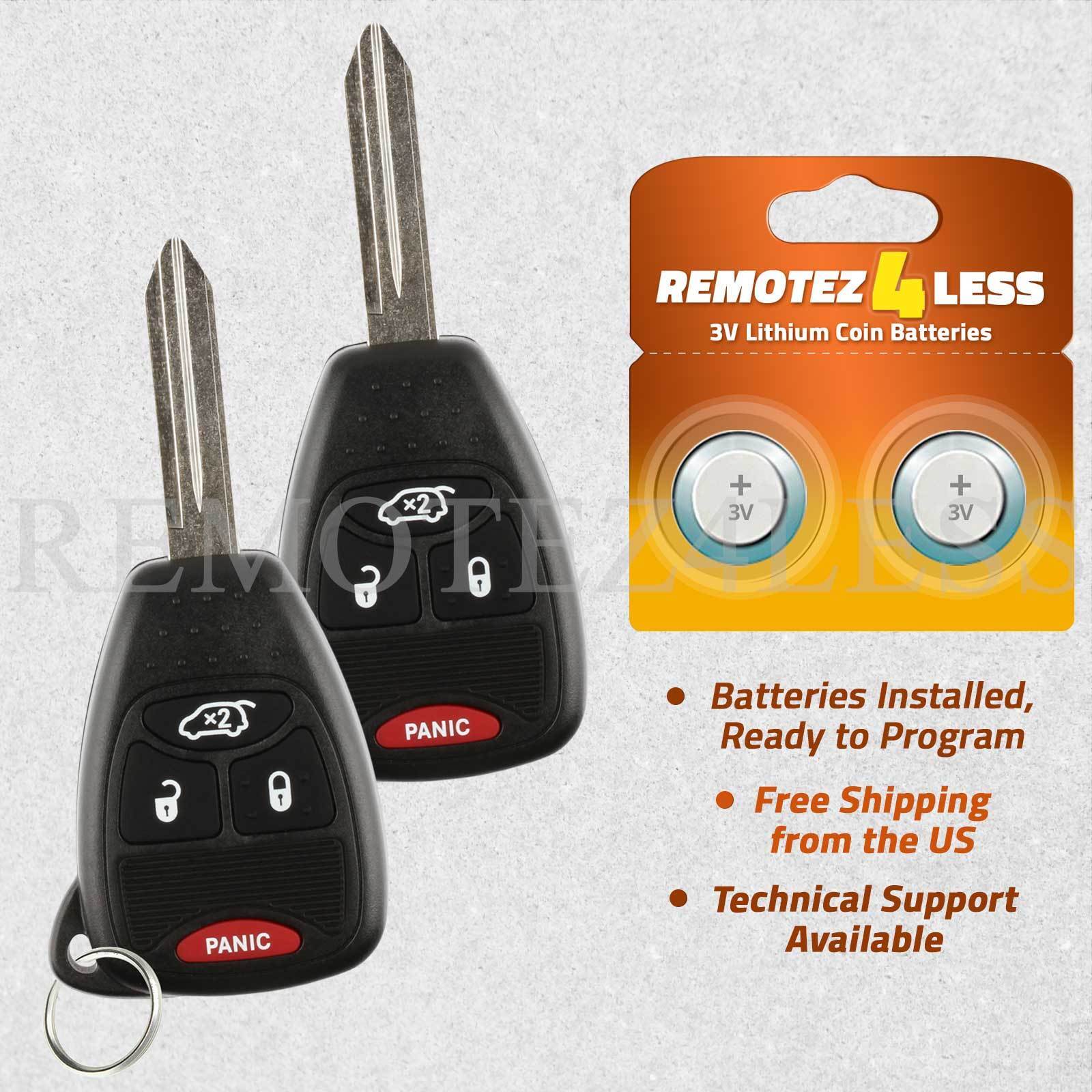2 Replacement for 2005 2006 2007 Jeep Liberty Keyless Remote Car Key Fob 4btn