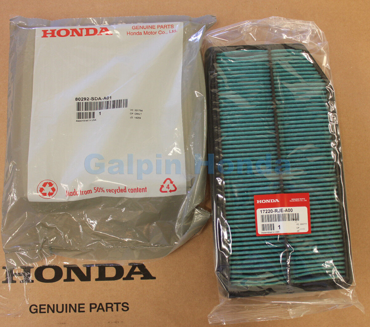 Genuine OEM Honda Ridgeline Air & Cabin Filter Pack 2006-2014