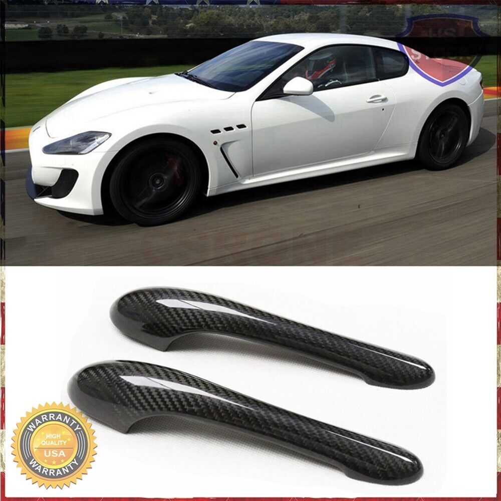 Carbon Fiber Door Handle Cover Trim For Maserati GranTurismo GT GTS MC 08-19