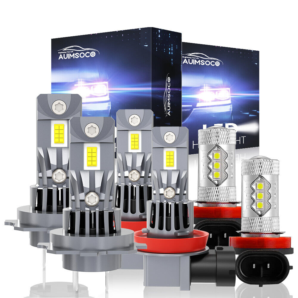 Para For Ford Fusion 2006 2007-2016 Faros LED Hi/Lo + Kit de luces antiniebla