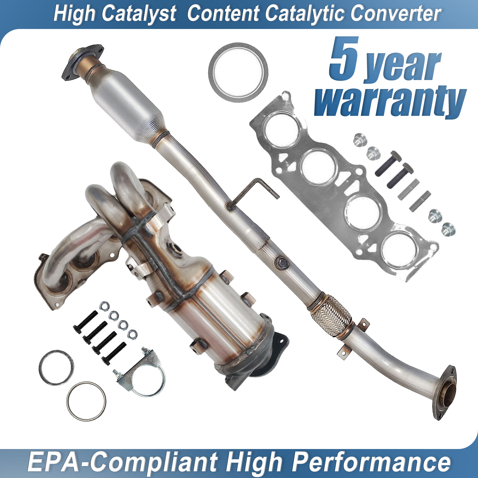 2x Front rear Catalytic Converter for 2007 - 2009 Toyota camry 2.4L EPA quality