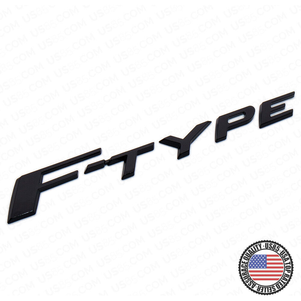 Jaguar F-TYPE Liftgate Trunk Car Logo Emblem Badge Nameplate R Sport SVR Black