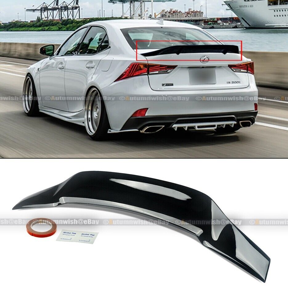 FOR 14-20 LEXUS IS200t IS300 IS350 R STYLE GLOSSY BLACK TRUNK SPOILER WING