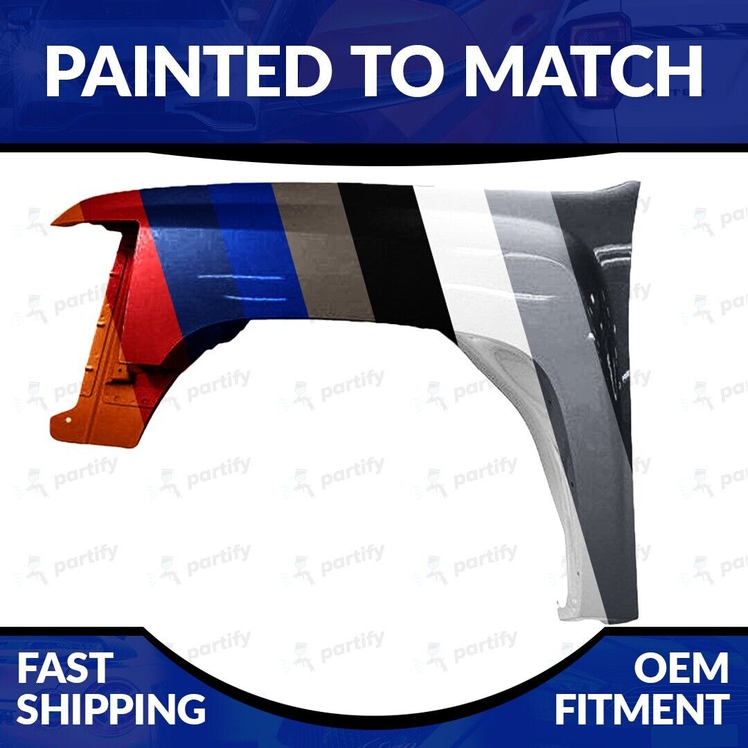 NEW Paint To Match Driver Side Fender For 2007-2013 Chevrolet Silverado 1500