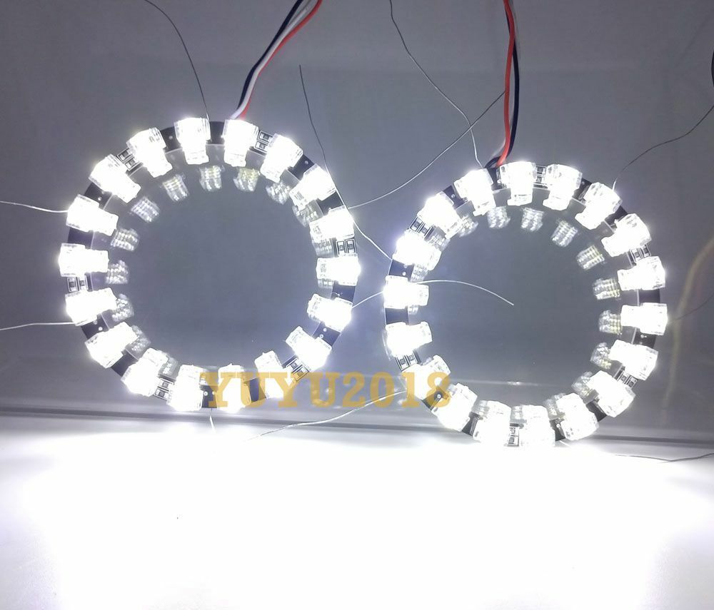 100mm 3.94inch 2pcs 5050 LED halo ring lotus angel eye headlight fog light white