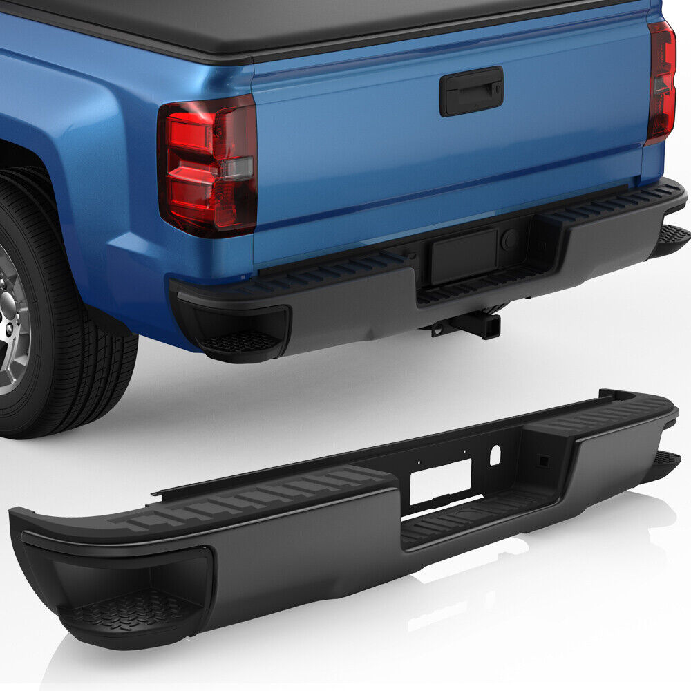 Rear Step Bumper Assembly For 14-18 Chevrolet Silverado GMC Sierra w/o Sensor