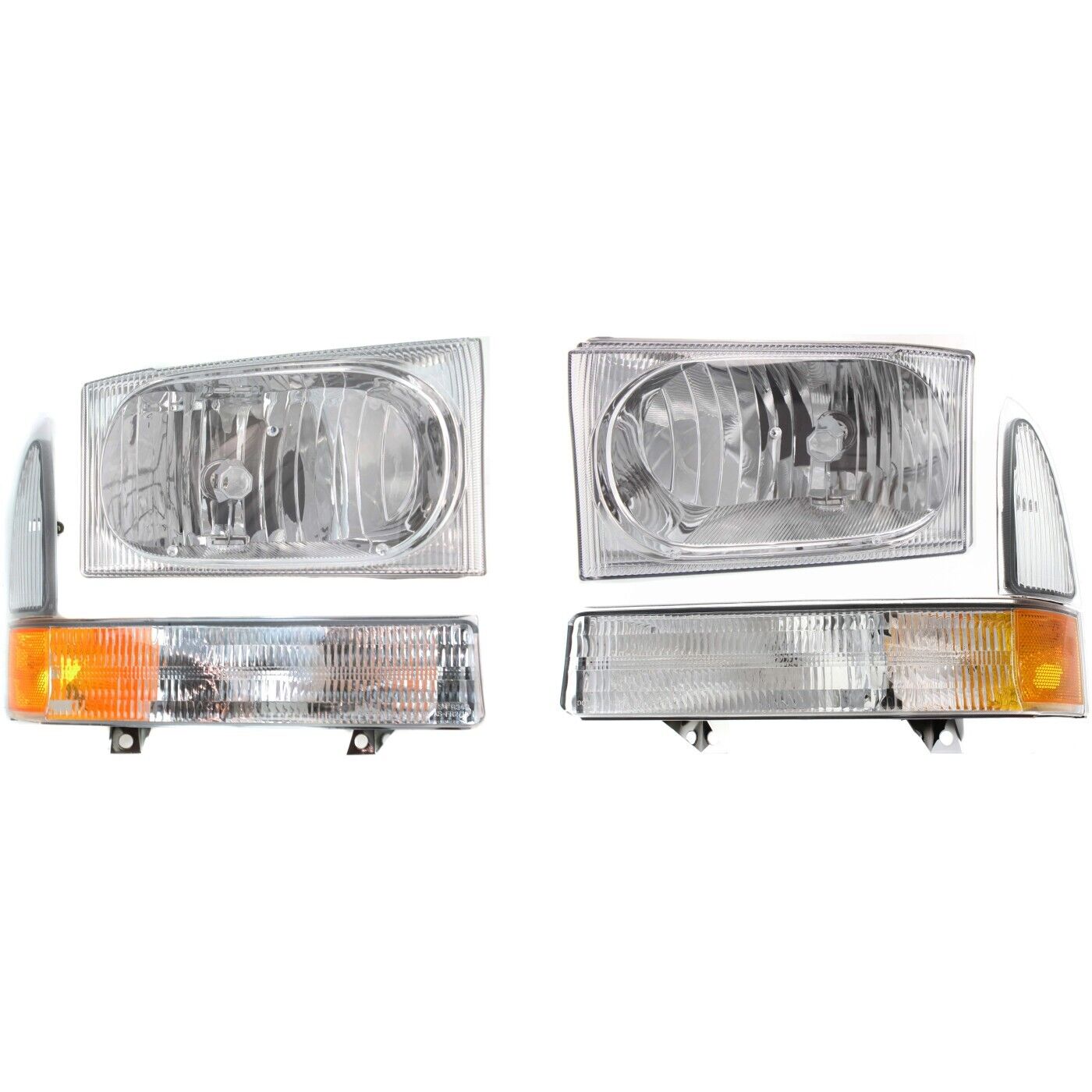 Headlight Kit For 99-04 Ford F-250 Super Duty Left and Right With Corner Lights