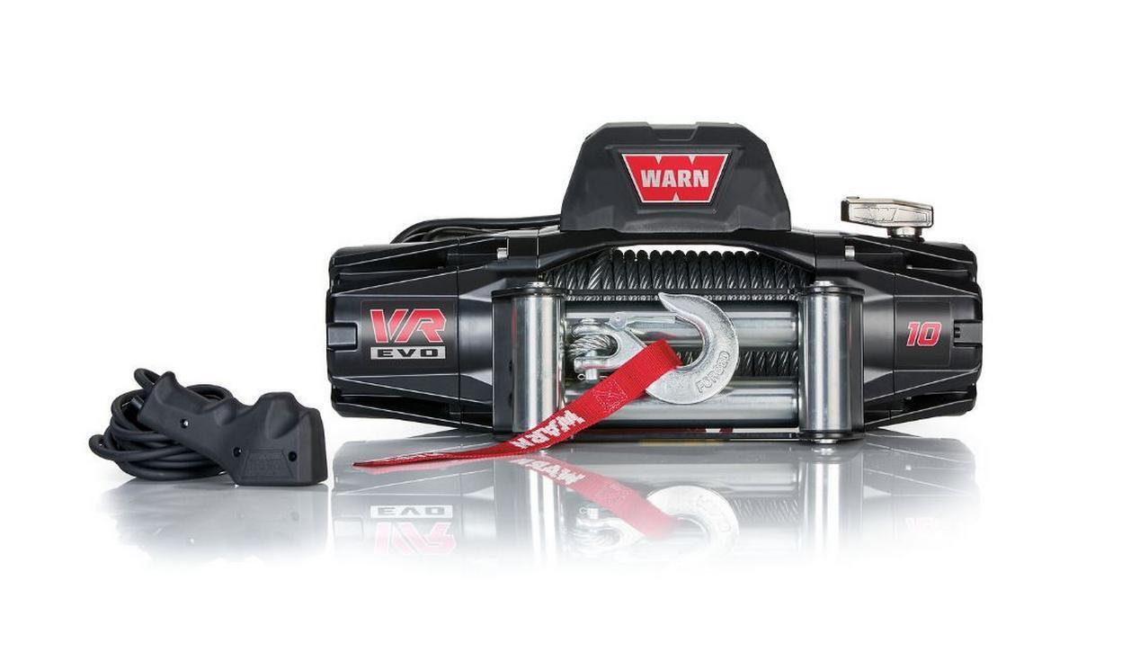 Warn VR10 Upgraded 10k lbs Winch Roller Fairlead Wired Remote 12V Steel Line 90\'