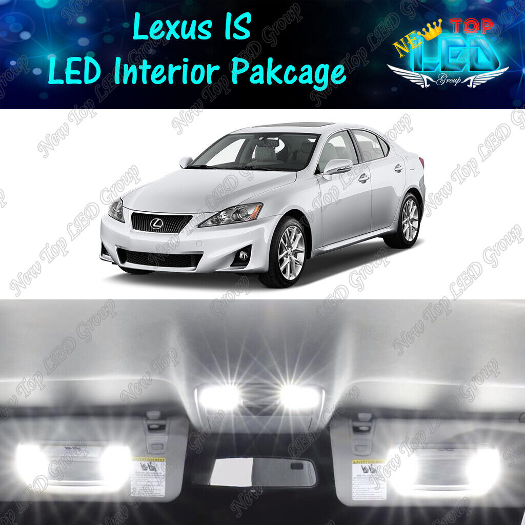 White Interior LED Lights + Reverse Light for 2006 - 2013 Lexus IS350 IS250 IS F