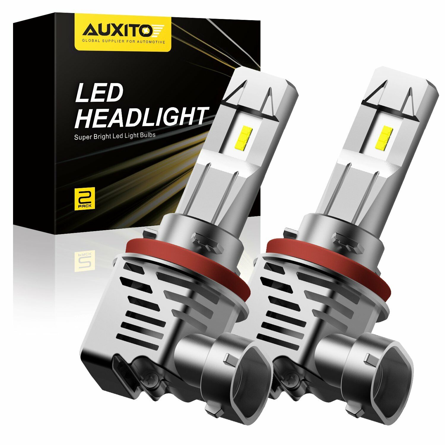 AUXITO H11 LED Headlight Kit Low Beam Bulb Super Bright 6500K HID White 24000LM