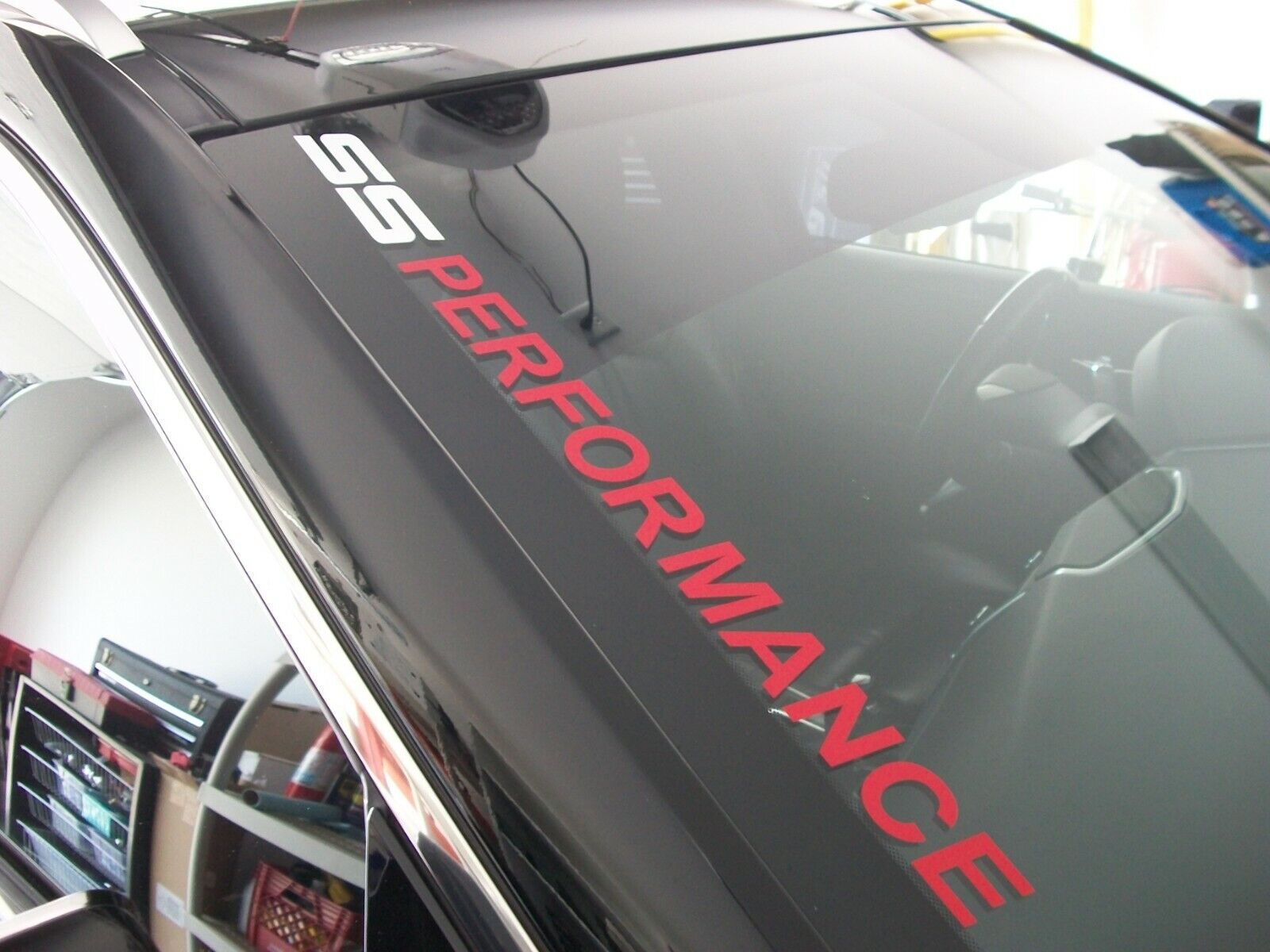 SS PERFORMANCE  (style 1)  Windshield Decal Chevrolet Camaro SS 