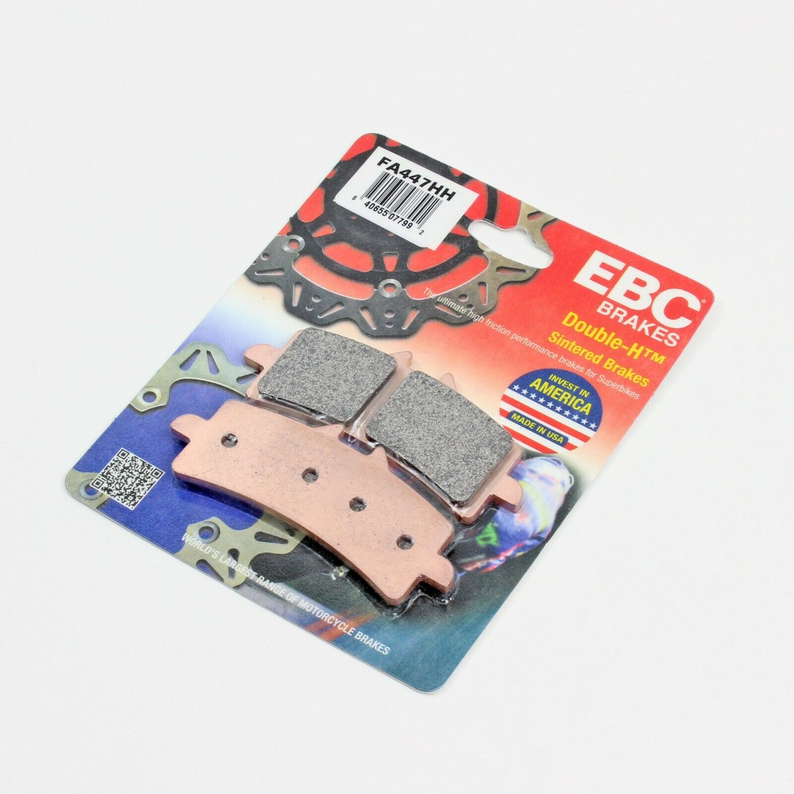 EBC FA447HH Brake Pads HH Sintered Pads for Motorcycle - 1 Pair