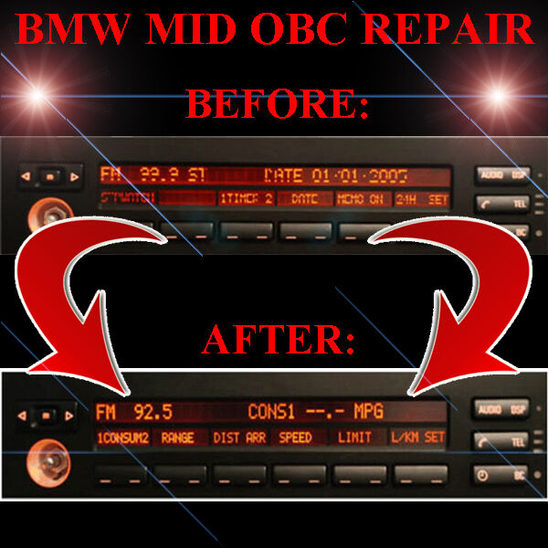 BMW E39 525i 528i 530i 540i M5 MID RADIO STEREO LCD Screen Display Pixel REPAIR