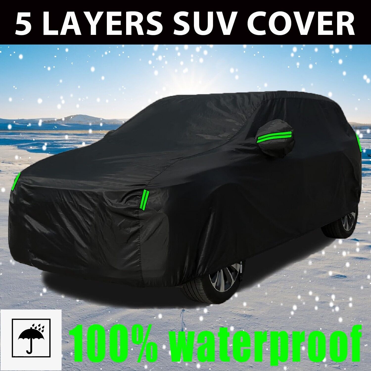 For Hyundai 5 Layers Full Car SUV Cover 100% Waterproof  All Weather Protection