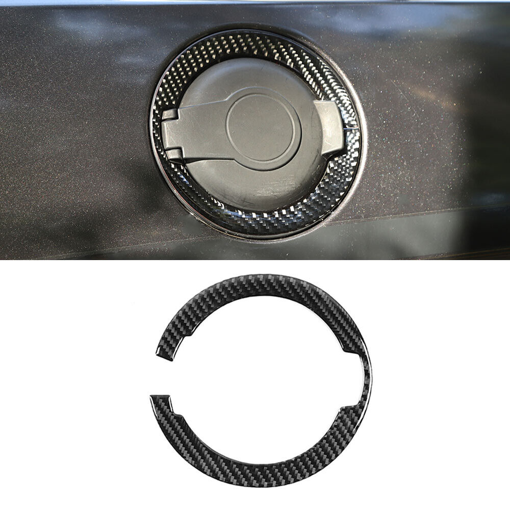 Carbon Fiber Fuel Filler Gas Cap Trim Ring Cover Sticker for Dodge Challenger