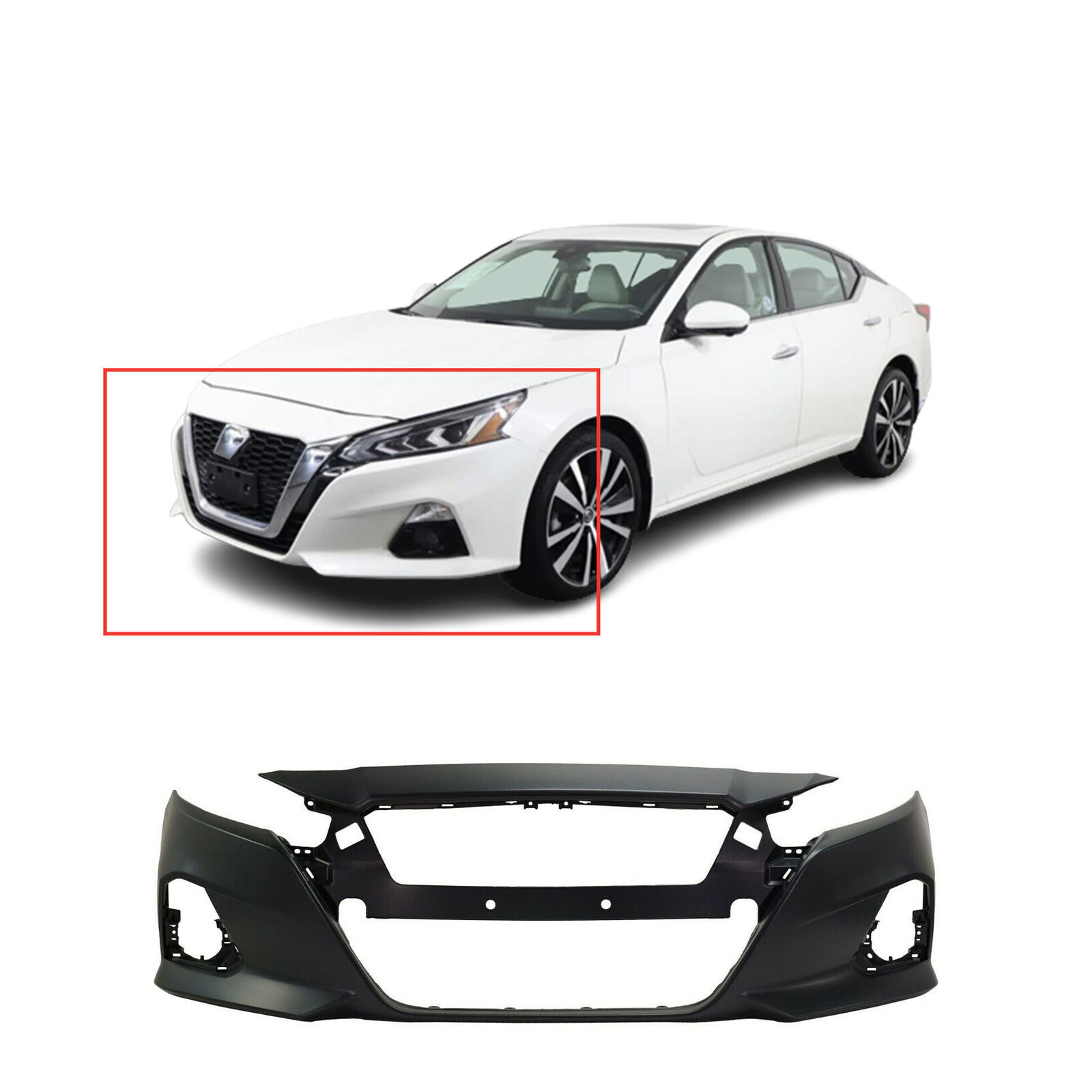 Front Bumper Cover For 2019-2020 Nissan Altima Platinum Edition One NI1000323