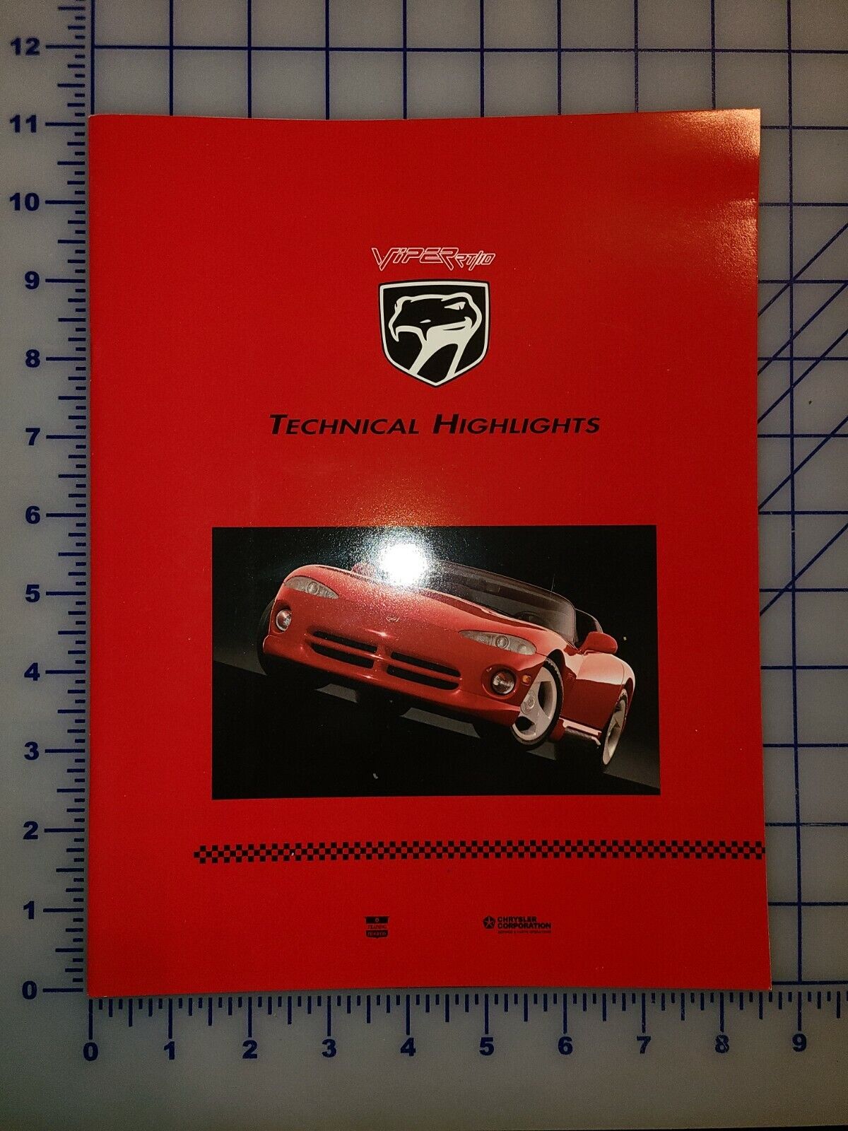 1992 Dodge Viper Technical Highlights Brochure Original 