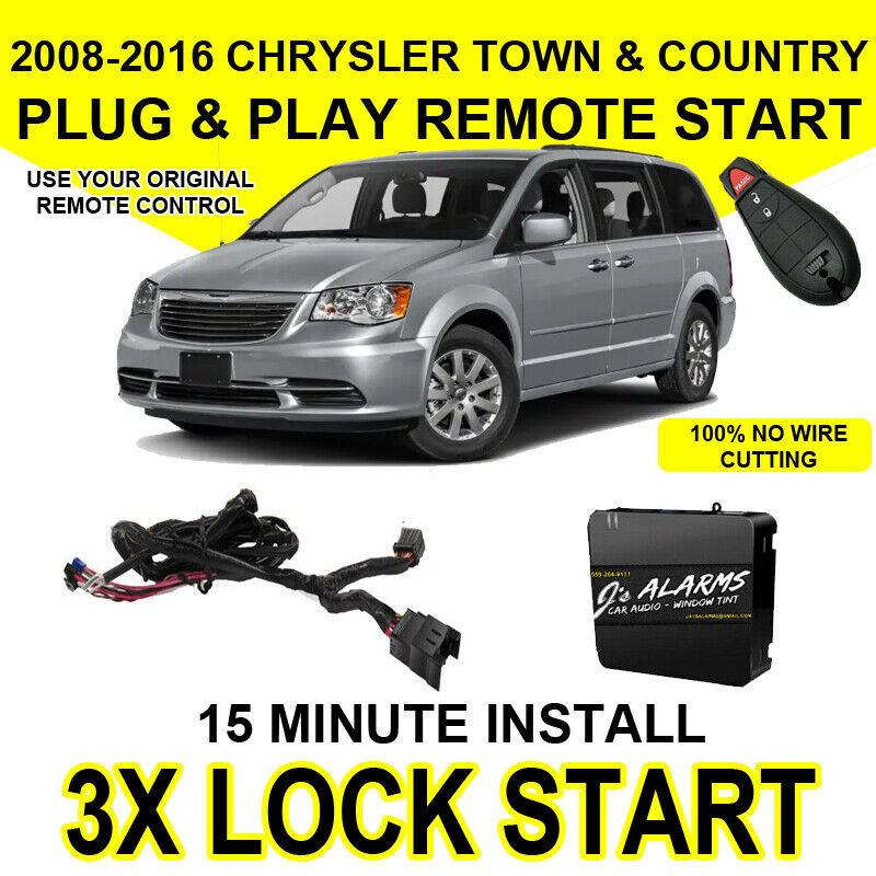 Js Alarms Plug & Play Remote Start For 2008-2019 Chrysler Town & Country  CH4