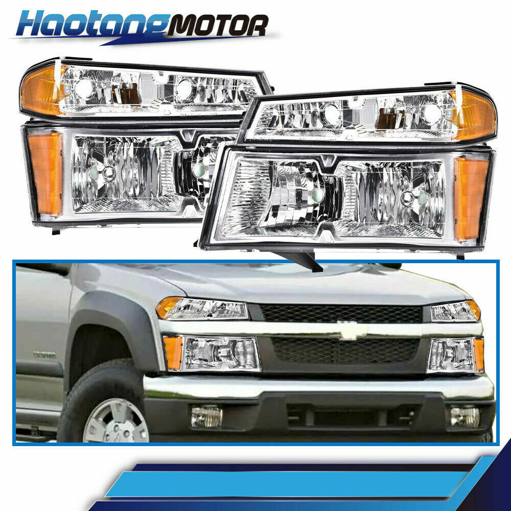 Fit For 04-12 Chevy Colorado/GMC Canyon Bumper Headlights HeadLamp Amber Corner