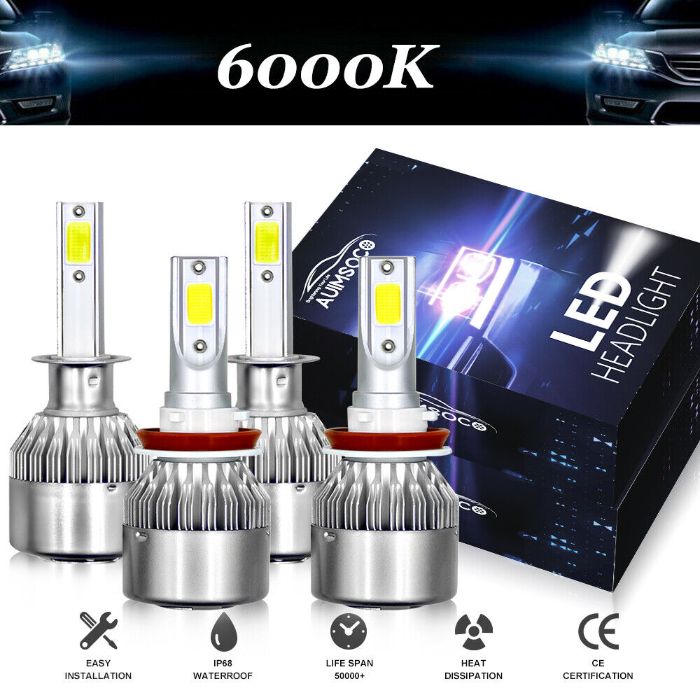 For Ford Focus 2012-2018 LED Headlight Bulbs Combo High Low Light Super White